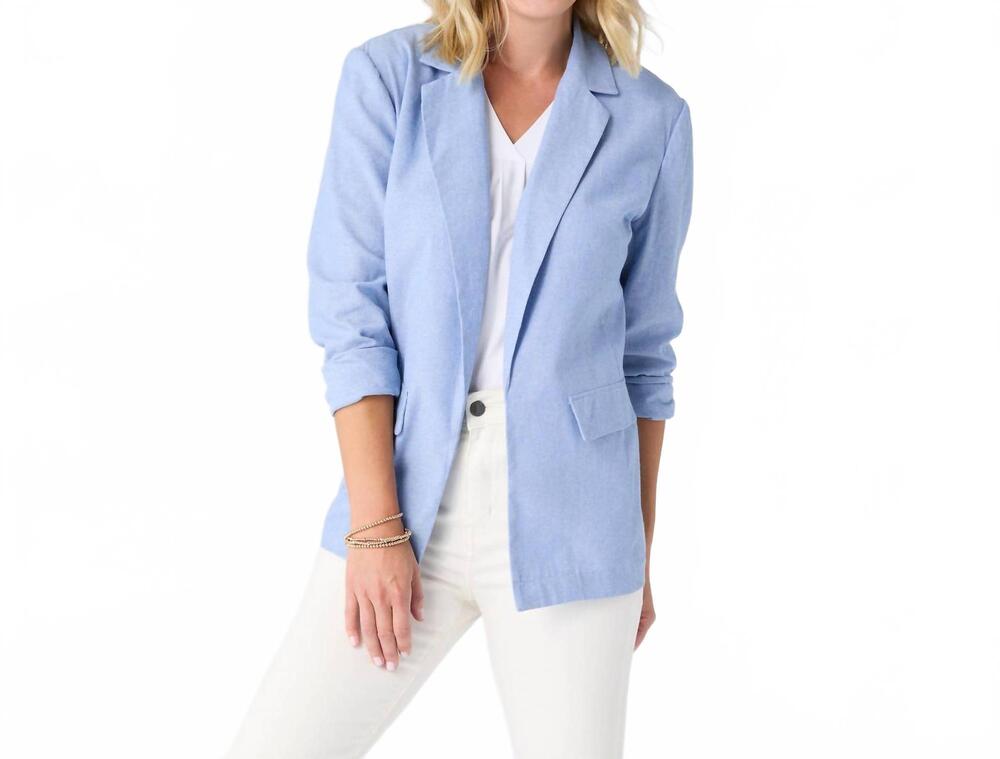 NEW COCO + CARMEN newport lightweight blazer in light blue